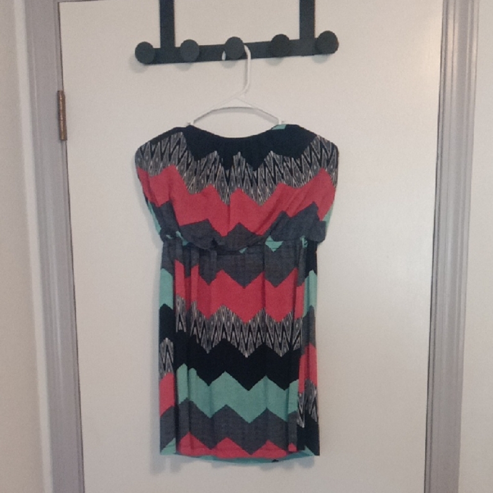Stylish Chevron Kids Dress - Multicolor